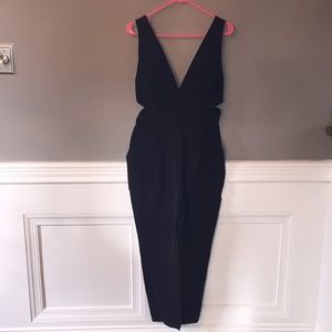 BOGO!!! Black plunge cut out jumpsuit